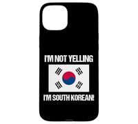 Drapeau coréen « I'm Not Yelling » Coque pour iPhone 15 Plus