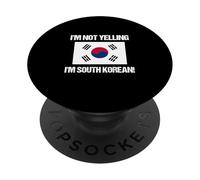 Drapeau coréen « I'm Not Yelling » PopSockets PopGrip Adhésif