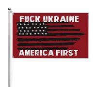 Drapeau Corsaire 90X150cm, Fuck Ukraine, l'Amérique, les USA d'abord Personnalisée Drapeau de Vacances Personnalisé Bannière Extérieure pour Décorations Bar Événements