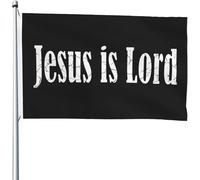 Drapeau Corsaire 90X150cm, Jésus est mon Seigneur Renforcé Drapeau avec œillets Bruant pour Décorations Maison Fête