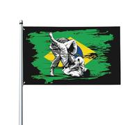 Drapeau Corsaire 90X150cm, JJB Jiu Jitsu Brésilien Renforcé Drapeaux Couleurs Vives Bannière Extérieure pour Événements Bar manif