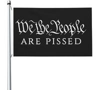 Drapeau Corsaire 90X150cm, Nous, le peuple, sommes en colère Double Couture Drapeau Pirate Personnalisée Suspendus Fanion pour Fête Anniversaire Décorations