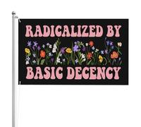Drapeau Corsaire 90X150cm, Radicalisé par la décence élémentaire Renforcé Drapeau Pirate avec œillets Suspendus Fanion pour Restaurant Événements Jardin