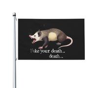 Drapeau Corsaire 90X150cm, Soyez bizarre et mangez de la malbouffe, simulez votre mort, opossum Personnalisée Drapeau de Vacances Décoratifs Bannière Extérieure pour Restaurant