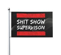 Drapeau Corsaire 90X150cm, Supervision des spectacles de merde Décoratifs Drapeaux avec œillets Suspendus Fanion pour Anniversaire Balcon Décorations