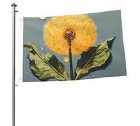 Drapeau Corsaire 90X150cm, Un pissenlit Renforcé Drapeau de Pirate Double Couture Bruant pour Bar Décorations Fête