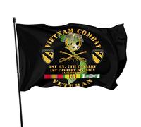 Drapeau Corsaire Ancien combattant de la cavalerie au Drapeaux 90X150cm | Couleurs Vives Bunting Personnalisée Drapeau de Jardin pour Balcon Événements Anniversaire Vietnam, 1er bataillon, 7e