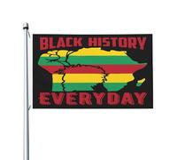 Drapeau Corsaire Avec Œillets Drapeaux Carte Esthétique De L'Afrique Et Mois De L'Histoire Des Noirs Décoratifs Bruant Pour Jardin Bar Balcon 90X150Cm