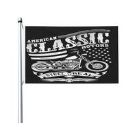 Drapeau Corsaire Avec Œillets Drapeaux L'Acier Du Dirt Bike Est Un Véritable Moteur Classique Américain Décoratifs Bannière Extérieure Pour Balcon Fête Anniversaire 90X150Cm