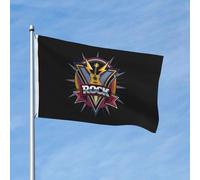 Drapeau Corsaire Avec Œillets Drapeaux Un Rock À La Guitare Renforcé Bruant Pour Décorations Jardin Manif 90X150Cm