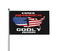 Drapeau Corsaire Avec Œillets, Jésus Rend L'Amérique 2023 À Nouveau Pieuse Et Patriotique Couleurs Vives Bruant Pour Intérieur Décoration Drapeaux 90X150Cm