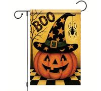 Drapeau Corsaire Chapeau De Sorcière Citrouille, Halloween Hanté Et Effrayant Drapeaux Avec Œillets Décoratifs Bunting Pour Balcon Célébration Bar 70X102Cm