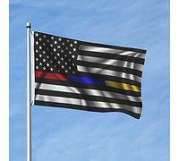 Drapeau Corsaire Couleurs Vives, Drapeau Des États-Unis En Soie Fine, Rouge, Bleu Et Jaune Double Couture Bruant Pour Intérieur Célébration Drapeaux 90X150Cm