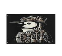 Drapeau Corsaire Double Couture Drapeaux Mais Pourquoi Continuer ? Motivation Minimaliste Du Pingouin Personnalisé Suspendus Fanion Pour Célébration Maison Anniversaire 90X150Cm