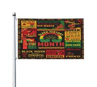 Drapeau Corsaire Double Couture Drapeaux Mois De L'Histoire Des Noirs Fierté Des Femmes Afro-Américaines Avec Œillets Bannière Extérieure Pour Maison Restaurant Bar 90X150Cm