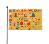 Drapeau Corsaire Grand coffret de Noël Drapeaux 90X150cm | Décoratifs Bannière Extérieure Personnalisée Drapeau de Jardin pour Restaurant Intérieur Fête