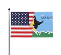 Drapeau Corsaire Personnalisé, Drapeau De Black Hawk Colorado Et Amérique Avec Œillets Bannière Extérieure Pour Jardin Manif Drapeaux 90X150Cm