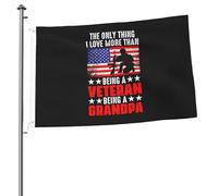 Drapeau Corsaire Personnalisé Drapeaux Armée La Seule Chose Que J'Aime Plus Qu'Être Un Vétéran Être Grand-Père Résistants Aux Intempéries Suspendus Fanion Pour Intérieur Décorations 90X150Cm