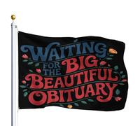 Drapeau Corsaire Personnalisé Drapeaux En Attendant La Grande Et Belle Nécrologie Avec Œillets Bruant Pour Anniversaire Maison Événements 90X150Cm