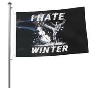 Drapeau Corsaire Personnalisé Drapeaux Je Déteste L'Hiver Résistant À La Décoloration Bannière Extérieure Pour Anniversaire Jardin Manif 90X150Cm