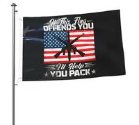 Drapeau Corsaire Personnalisé Drapeaux Si Cela Vous Offense, Je Vous Aiderai. Résistants Aux Intempéries Bruant Pour Extérieur Maison Décorations 90X150Cm