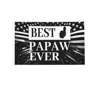 Drapeau Corsaire Personnalisée Drapeaux Le Meilleur Grand-Père Du Monde Résistants Aux Intempéries Bruant Pour Célébration Balcon Jardin 90X150Cm