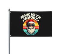 Drapeau Corsaire Personnalisée Drapeaux Rien Pour Toi, Putain De Père Noël Avec Œillets Bannière Extérieure Pour Bar Célébration Décorations 90X150Cm