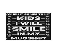 Drapeau Corsaire Renforcé Drapeaux Quand Il S'Agit De Mon Enfant, Je Sourirai Sur Ma Photo D'Identité Décoratifs Suspendus Fanion Pour Anniversaire Décorations Extérieur 90X150Cm