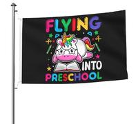 Drapeau Corsaire Résistant À La Décoloration Drapeaux Premier Jour D'École, Vol Vers L'École Maternelle Couleurs Vives Bruant Pour Extérieur Événements Restaurant 90X150Cm