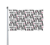 Drapeau Corsaire Résistants Aux Intempéries Drapeaux Joyeuses Saint Valentin, Tout Ce Dont Vous Avez Besoin, C'Est De Cœurs D'Amour Décoratifs Bannière Extérieure Pour Intérieur 90X150Cm