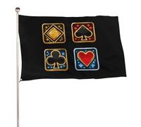 Drapeau Corsaire Symboles des cartes à jouer Drapeaux 90X150cm