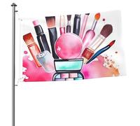 Drapeau cosmétique aquarelle 6,1 x 0,9 m - Impression double face - Drapeau de jardin pour l'extérieur - Bannière cadeau avec œillets - Toile de fond pour photo pour décoration intérieure et