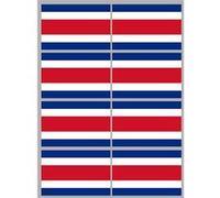 Drapeau Costa Rica (8 fois 9.5x6.3cm) - Sticker/autocollant G