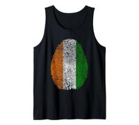 Drapeau Côte D'Ivoire ADN Empreinte Digitale Ancestry Côte D'Ivoire Débardeur