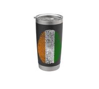 Drapeau Côte d'Ivoire ADN Empreinte digitale Ancestry Côte d'Ivoire Gobelet isotherme en acier inoxydable double paroi