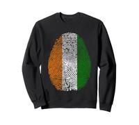 Drapeau Côte D'Ivoire ADN Empreinte Digitale Ancestry Côte D'Ivoire Sweatshirt