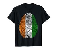 Drapeau Côte D'Ivoire ADN Empreinte Digitale Ancestry Côte D'Ivoire T-Shirt