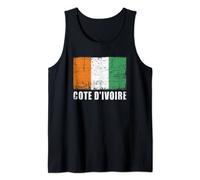Drapeau Côte d'Ivoire - Drapeau Pays Grunge - Côte d'Ivoire Débardeur