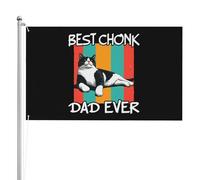 Drapeau Couleurs Vives Drapeaux Le Meilleur Papa Costaud Du Monde Résistants Aux Intempéries Bannière Extérieure Pour Bar Fête Balcon 90X150Cm