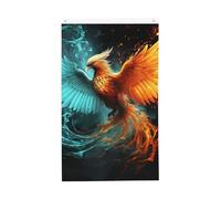 Drapeau Couleurs Vives, Phénix De Feu Et D'Eau Avec Œillets Suspendus Fanion Pour Extérieur Décoration Drapeaux 90X150Cm