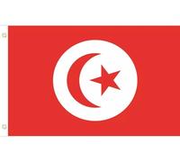 Drapeau Coupe du Monde 2026 - Drapeau national officiel 1,5 m x 90 cm, double face, avec œillets en laiton, États-Unis, Canada, Mexique (Tunisie)