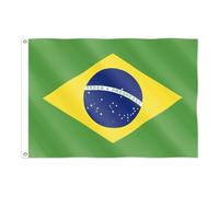 Drapeau Coupe du Monde 2026 - Drapeau national officiel 1,5 m x 90 cm, double face, avec œillets en laiton, États-Unis, Canada, Mexique (Brésil)