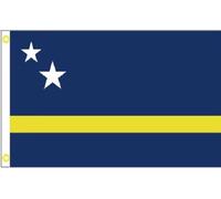 Drapeau Coupe du Monde 2026 - Drapeau national officiel 1,5 m x 90 cm, double face, avec œillets en laiton, États-Unis, Canada, Mexique (Curaçao)
