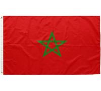 Drapeau Coupe du Monde 2026 - Drapeau national officiel 1,5 m x 90 cm, double face, avec œillets en laiton, États-Unis, Canada, Mexique (Maroc)