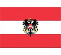 Drapeau Coupe du Monde 2026 - Drapeau national officiel 1,5 m x 90 cm, double face, avec œillets en laiton, États-Unis, Canada, Mexique (Autriche)