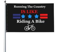 Drapeau Courir À Travers Le Pays, C'Est Comme Faire Du Vélo Bannière De Drapeaux Imprimé Renforcé Avec Bannière, Pour Balcon, Les Bureaux, Les Défilés, 90x150cm