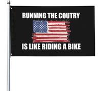 Drapeau Courir À Travers Le Pays, C'Est Comme Faire Du Vélo Grand Drapeau Lavable Décoration Bannière À Œillets, Pour D'Intérieur, Les Défilés, Jardin, 90x150cm