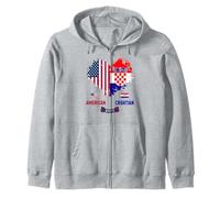 Drapeau croate américain pour Femme et Racines croates américaines Sweat à Capuche