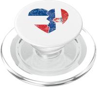 Drapeau Croate Français Cœur | France Croatie Roots Vintage PopSockets PopGrip pour MagSafe
