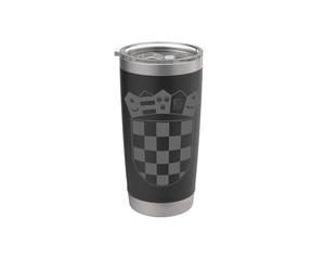 Drapeau croate noir Croatie souvenirs patriotiques balkans Gobelet isotherme en acier inoxydable double paroi